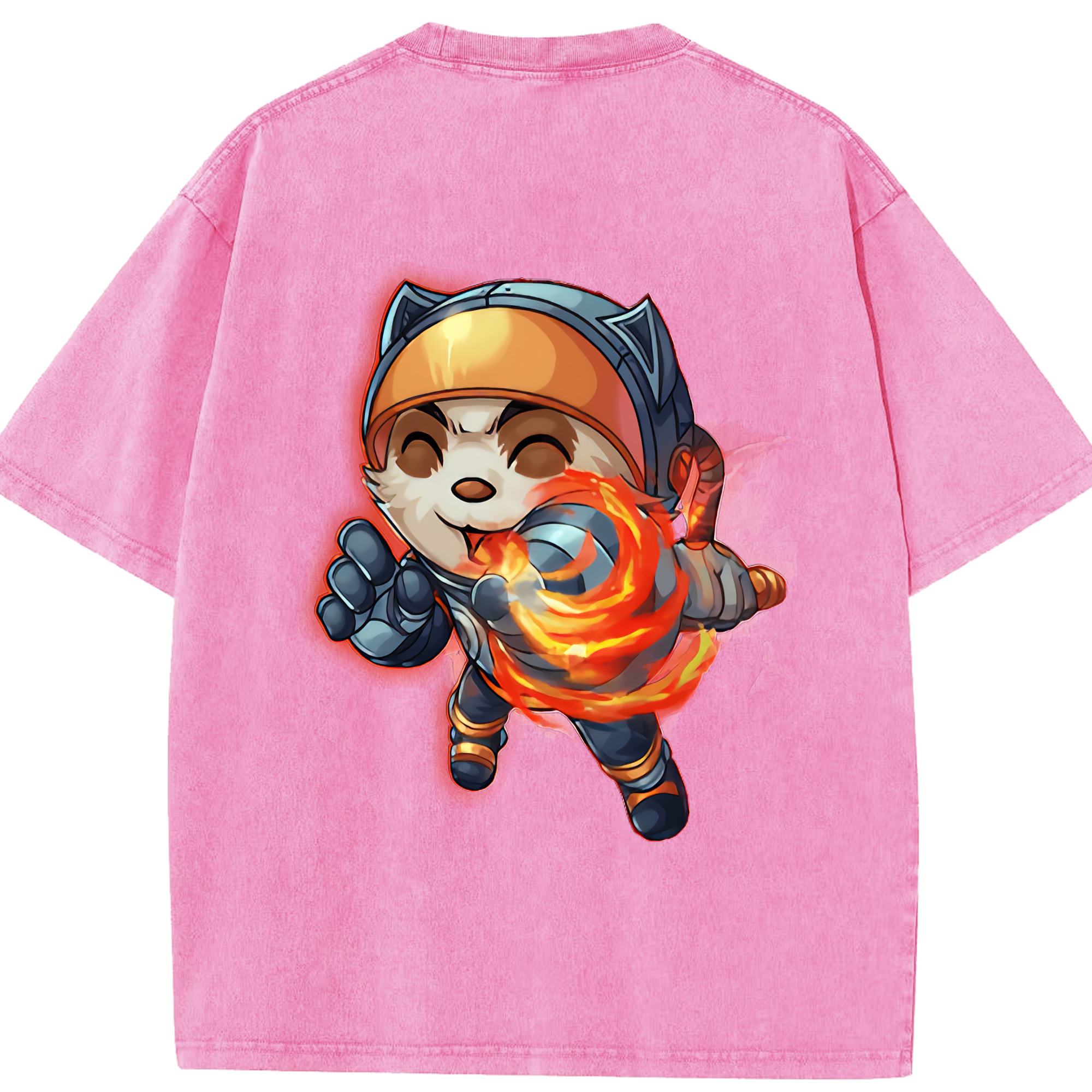 リーグ・オブ・レジェンド League of Legends LOL 綿100% ヴィンテージ風 半袖Tシャツ（背面プリント）